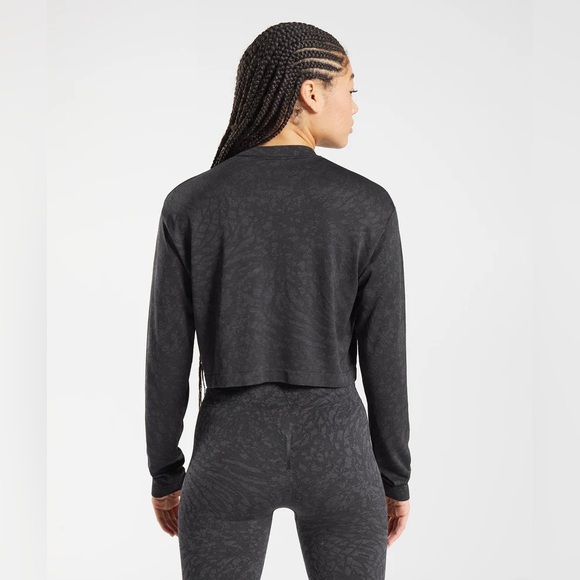 NEW Gymshark ADAPT ANIMAL SEAMLESS LONG SLEEVE TOP - Women’s Size SMALL - Picture 9 of 11